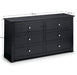 Rocco 6 Drawer Chest - Anthracite - Luminex FurnitureChest of drawersRAD103