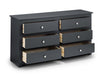 Rocco 6 Drawer Chest - Anthracite - Luminex FurnitureChest of drawersRAD103
