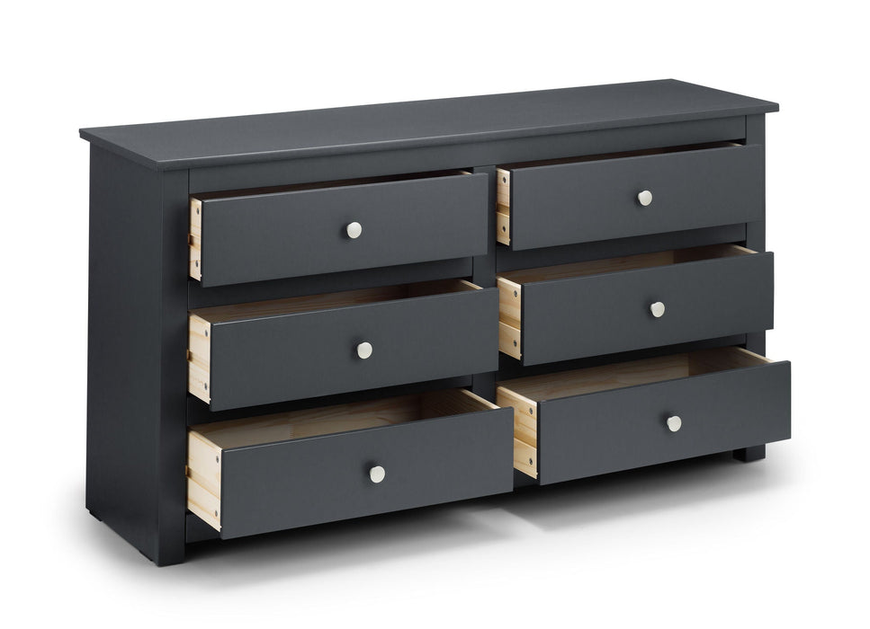 Rocco 6 Drawer Chest - Anthracite - Luminex FurnitureChest of drawersRAD103