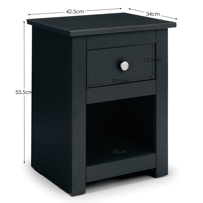 Rocco Bedside - Anthracite - Luminex FurnitureBedside TableRAD101
