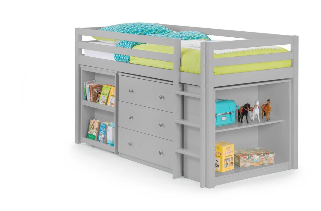 Rockley Sleep Station Bed with Storage – Dove Grey - Luminex FurnitureMid SleepersROX102