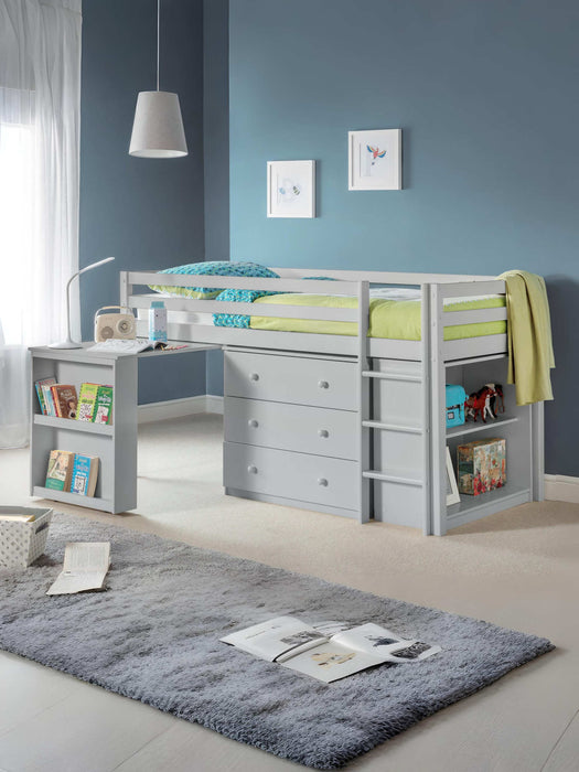 Rockley Sleep Station Bed with Storage – Dove Grey - Luminex FurnitureMid SleepersROX102