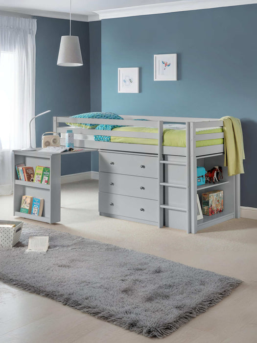 Rockley Sleep Station Bed with Storage – Dove Grey - Luminex FurnitureMid SleepersROX102