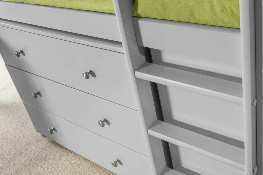 Rockley Sleep Station Bed with Storage – Dove Grey - Luminex FurnitureMid SleepersROX102