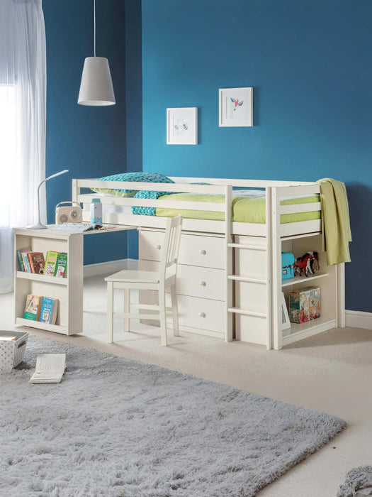Rockley Sleep Station Bed with Storage – Stone White - Luminex FurnitureMid SleepersROX101