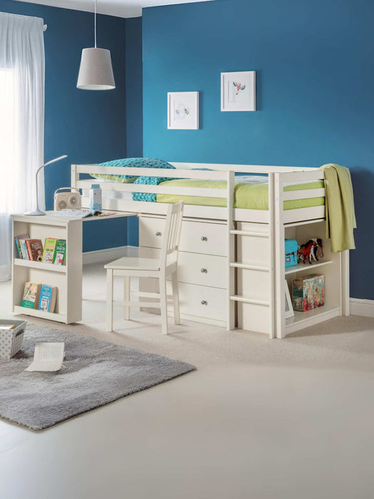 Rockley Sleep Station Bed with Storage – Stone White - Luminex FurnitureMid SleepersROX101