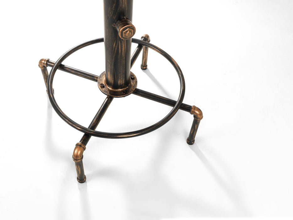 Roland Industrial Bar Table & 2 Stools – Vintage Copper & Elm Set - Luminex FurnitureDining SetROC101