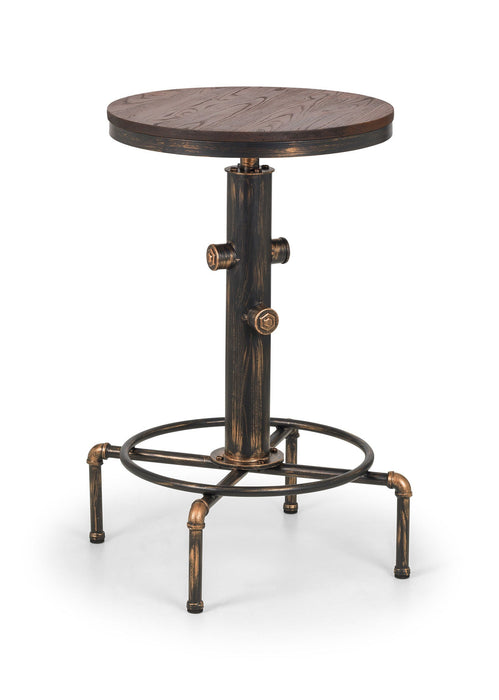 Roland Industrial Bar Table & 2 Stools – Vintage Copper & Elm Set - Luminex FurnitureDining SetROC101