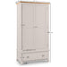 Rosalind 2 Door 1 Drawer Wardrobe in Elephant Grey - Luminex FurnitureWardrobeRIC304