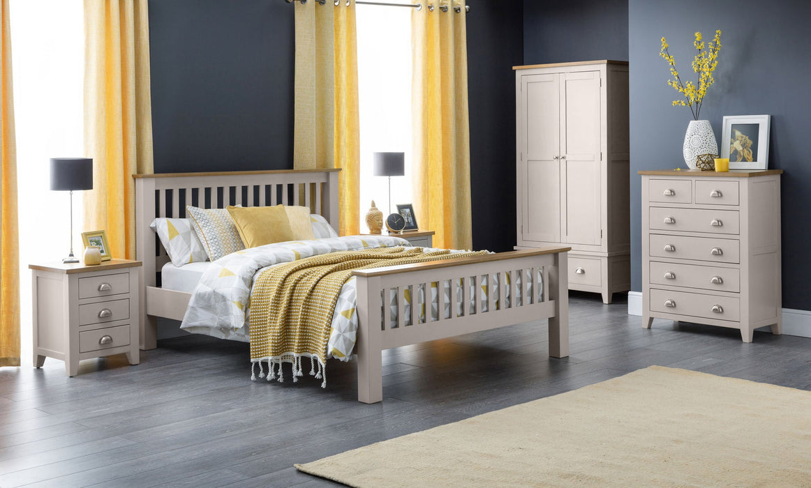 Rosalind 3 Drawer Bedside Table – Elephant Grey Oak - Luminex FurnitureBedside TableRIC301
