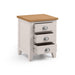 Rosalind 3 Drawer Bedside Table – Elephant Grey Oak - Luminex FurnitureBedside TableRIC301
