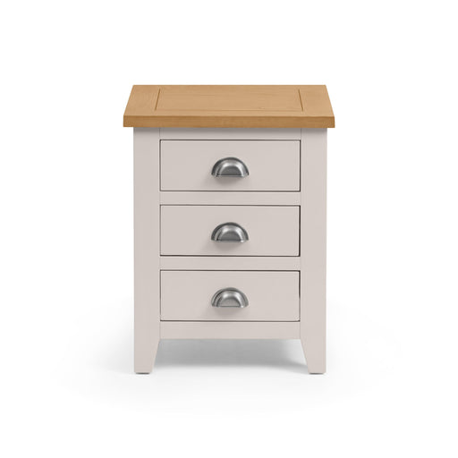 Rosalind 3 Drawer Bedside Table – Elephant Grey Oak - Luminex FurnitureBedside TableRIC301