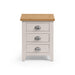 Rosalind 3 Drawer Bedside Table – Elephant Grey Oak - Luminex FurnitureBedside TableRIC301