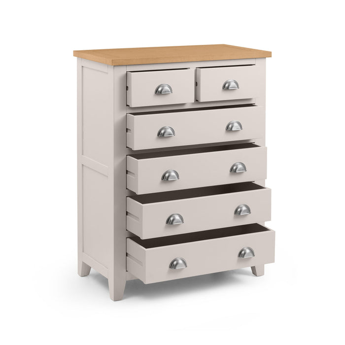 Rosalind 4+2 Drawer Chest in Elephant Grey - Luminex FurnitureChest of drawersRIC302
