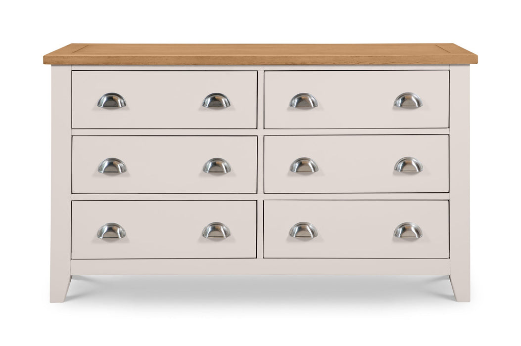 Rosalind 6 Drawer Wide Chest in Elephant Grey - Luminex FurnitureChest of drawersRIC303