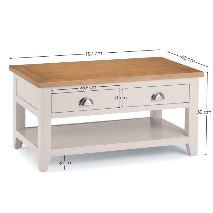 Rosalind Coffee Table – Grey & Oak - Luminex FurnitureCoffee TableRIC203