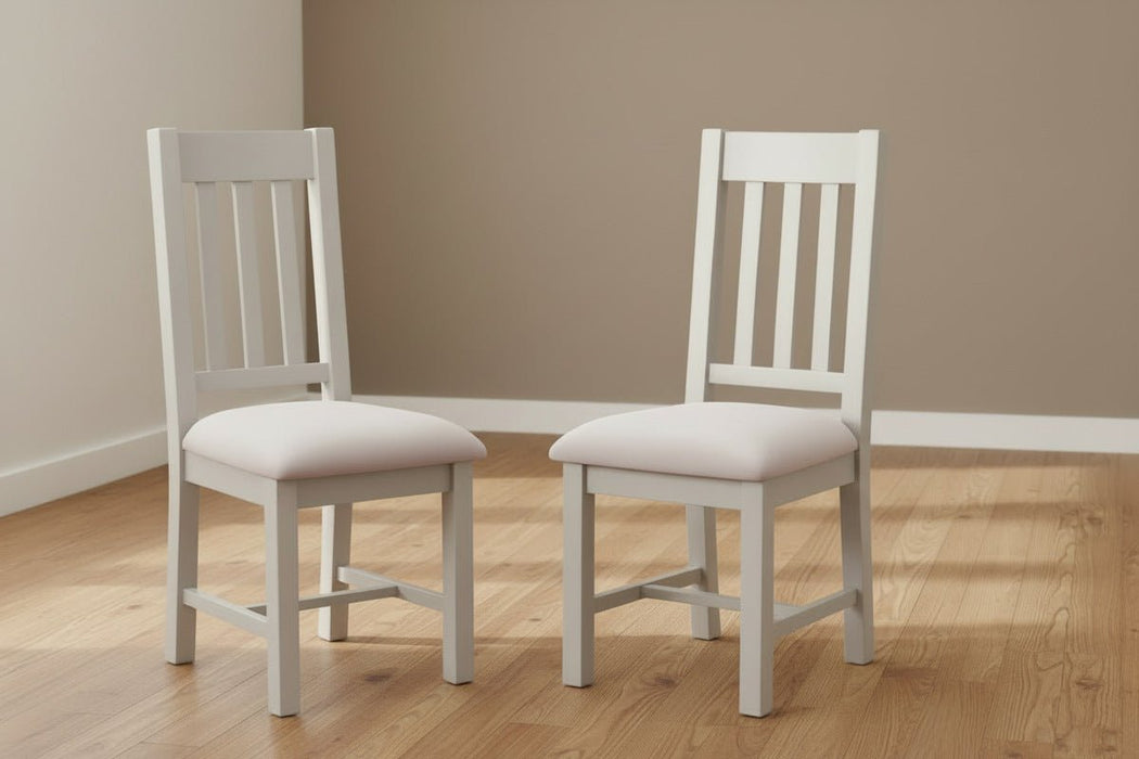 Rosalind Dining Chairs – Set of 2, Grey & Pewter Fabric - Luminex FurnitureChairsRIC210