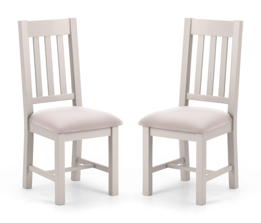 Rosalind Dining Chairs – Set of 2, Grey & Pewter Fabric - Luminex FurnitureChairsRIC210