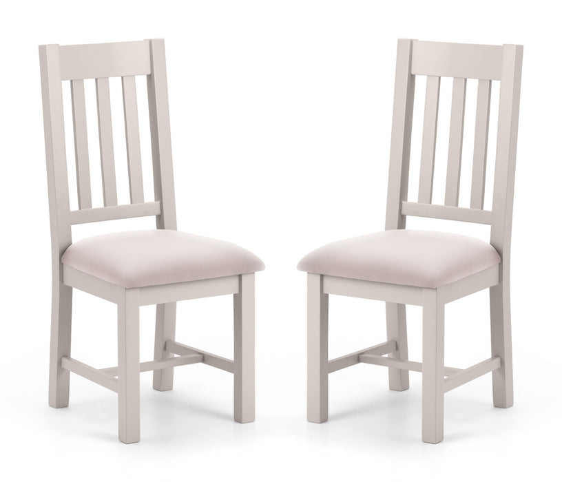 Rosalind Dining Chairs – Set of 2, Grey & Pewter Fabric - Luminex FurnitureChairsRIC210