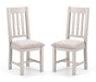 Rosalind Dining Chairs – Set of 2, Grey & Pewter Fabric - Luminex FurnitureChairsRIC210