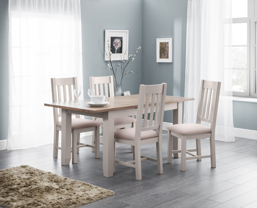 Rosalind Dining Chairs – Set of 2, Grey & Pewter Fabric - Luminex FurnitureChairsRIC210
