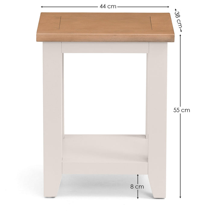 Rosalind Lamp Table in Elephant Grey and Pale Oak - Luminex FurnitureLamp TableRIC204