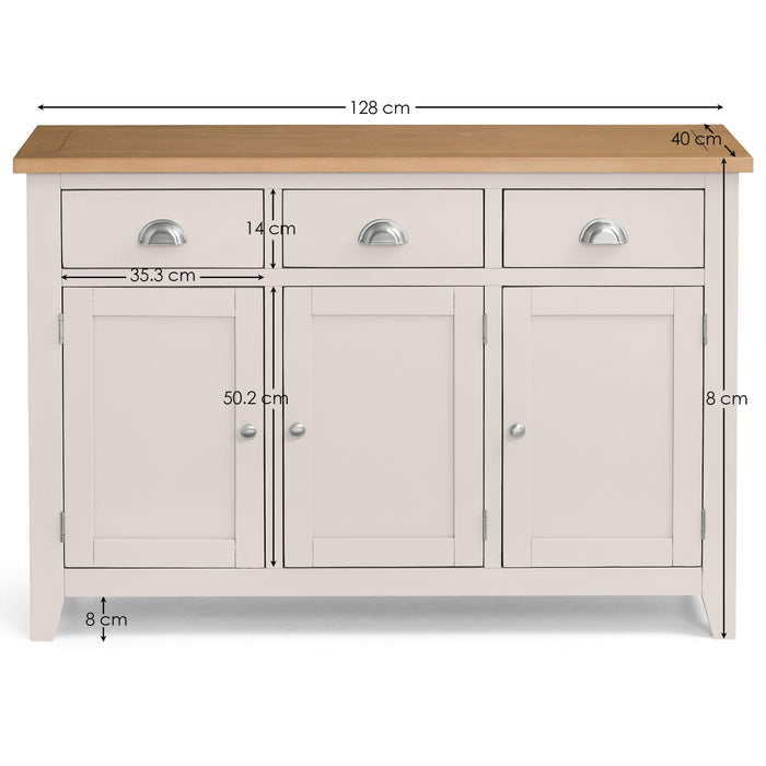 Rosalind Sideboard - Elephant Grey/Pale Oak - Luminex FurnitureSideboardRIC208