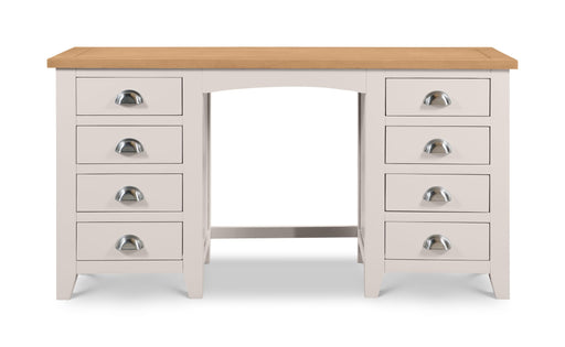 Rosalind White Oak Twin Pedestal Dressing Table - Luminex FurnitureDressing TableRIC306