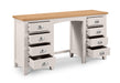 Rosalind White Oak Twin Pedestal Dressing Table - Luminex FurnitureDressing TableRIC306