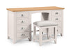 Rosalind White Oak Twin Pedestal Dressing Table - Luminex FurnitureDressing TableRIC306