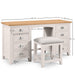 Rosalind White Oak Twin Pedestal Dressing Table - Luminex FurnitureDressing TableRIC306