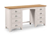 Rosalind White Oak Twin Pedestal Dressing Table - Luminex FurnitureDressing TableRIC306
