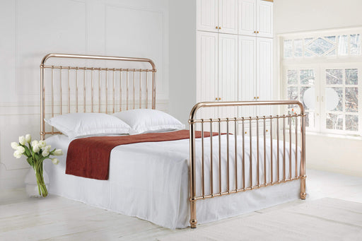 Rose Polished Nickel Metal Bed Frame - Luminex FurnitureBedROSE3CHR