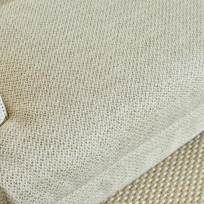 Rustica Beige Pearl Barley Upholstered Compact 2 Seater Sofa - Luminex FurnitureSofasDAI001