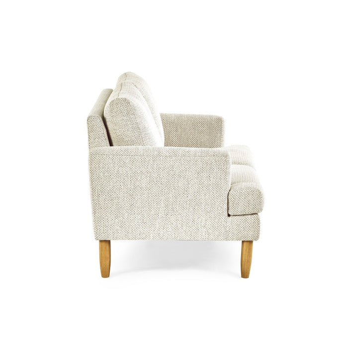 Rustica Beige Pearl Barley Upholstered Compact 2 Seater Sofa - Luminex FurnitureSofasDAI001