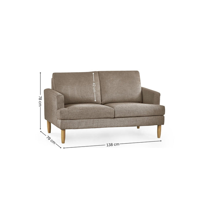 Rustica Compact 2 Seater Sofa – Coyote Grey - Luminex FurnitureSofasDAI002