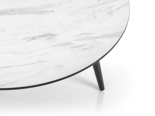 Rylin Coffee Table – White Marble Effect & Black Legs - Luminex FurnitureCoffee TableFIR101