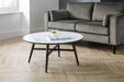 Rylin Coffee Table – White Marble Effect & Black Legs - Luminex FurnitureCoffee TableFIR101