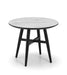 Rylin Marble Effect Lamp Table - White Marble Effect & Black Legs - Luminex FurnitureLamp TableFIR102