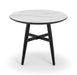 Rylin Marble Effect Lamp Table - White Marble Effect & Black Legs - Luminex FurnitureLamp TableFIR102