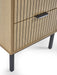 Sansa 2 Drawer Bedside Table – Modern Black & Oak - Luminex FurnitureBedside TableSIA007