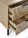 Sansa 2 Drawer Bedside Table – Modern Black & Oak - Luminex FurnitureBedside TableSIA007