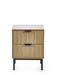 Sansa 2 Drawer Bedside Table – Modern Black & Oak - Luminex FurnitureBedside TableSIA007