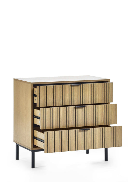 Sansa 3 Drawer Chest - Modern Wood & Metal - Luminex FurnitureChest of drawersSIA001