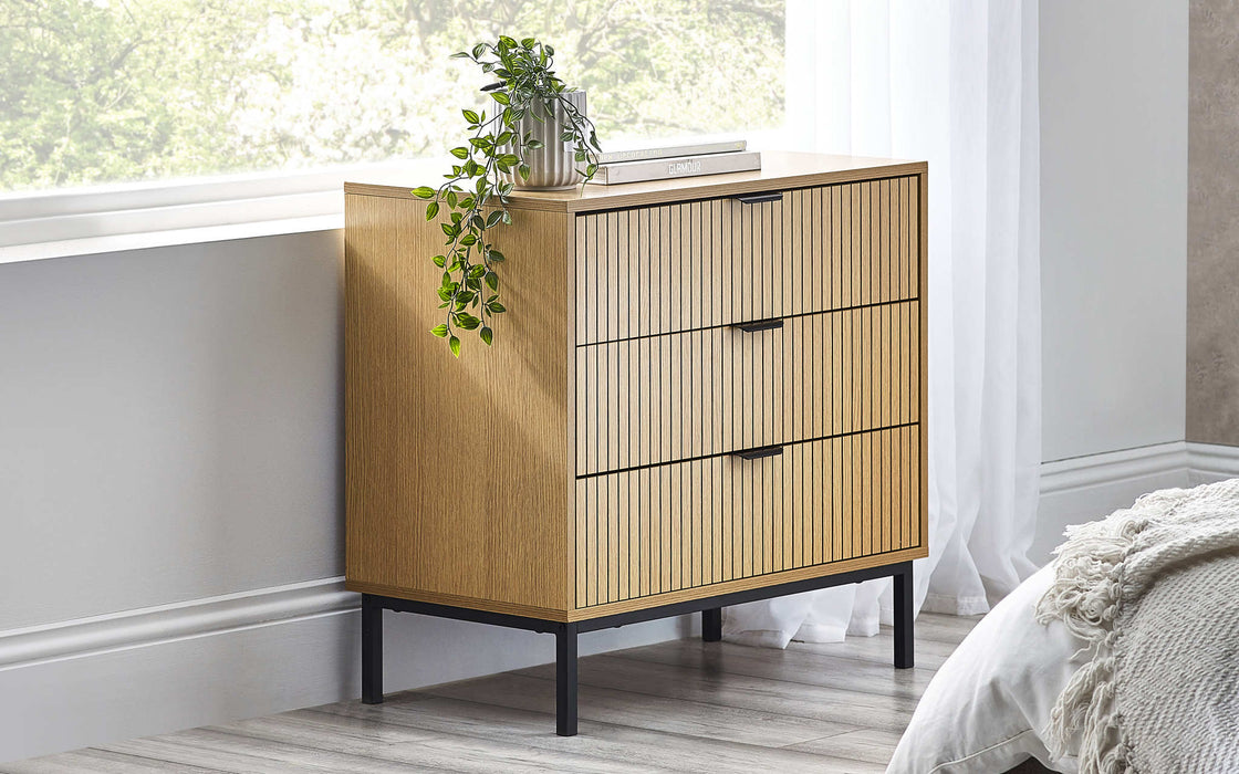 Sansa 3 Drawer Chest - Modern Wood & Metal - Luminex FurnitureChest of drawersSIA001