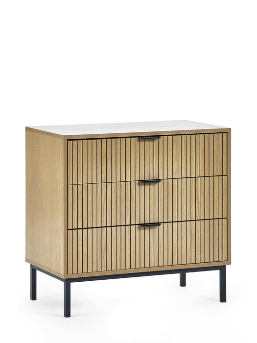 Sansa 3 Drawer Chest - Modern Wood & Metal - Luminex FurnitureChest of drawersSIA001