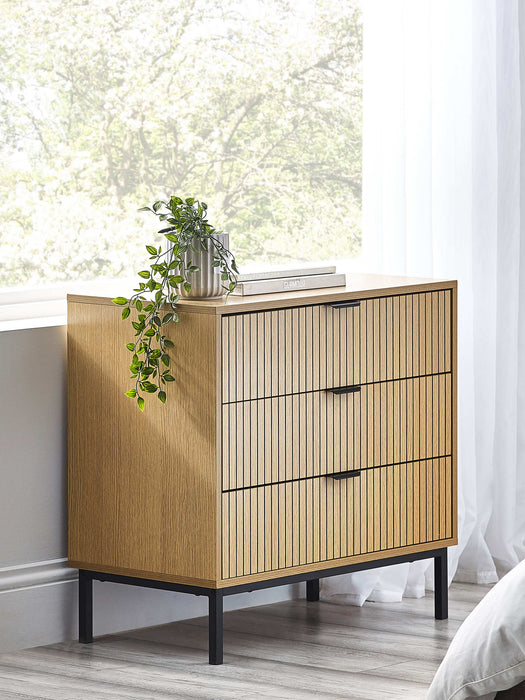 Sansa 3 Drawer Chest - Modern Wood & Metal - Luminex FurnitureChest of drawersSIA001