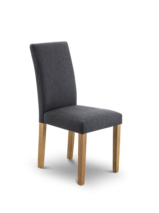 Santorini Dining Chairs – Set of 2 in Slate Grey Fabric - Luminex FurnitureChairsHAS102