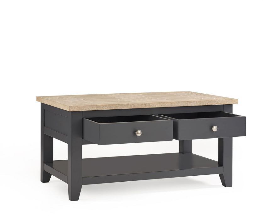 Savannah Dark Grey Coffee Table with Drawers - Luminex FurnitureCoffee TableBOR104