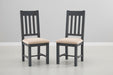 Savannah Dining Chairs – Set of 2 in Grey Finish - Luminex FurnitureChairsBOR103